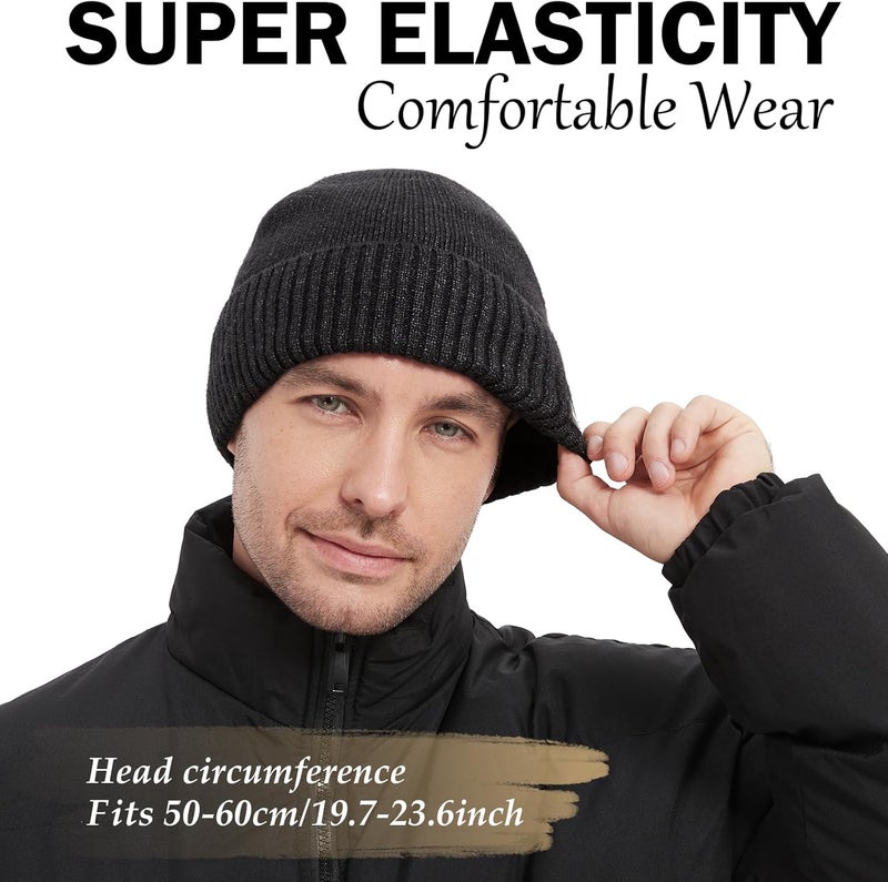 Wmcaps Winter Men Women Fleece Lined Beanie Knitted Hats, Soft Thermal Stocking Skull Caps for Cold Weather - Image 4